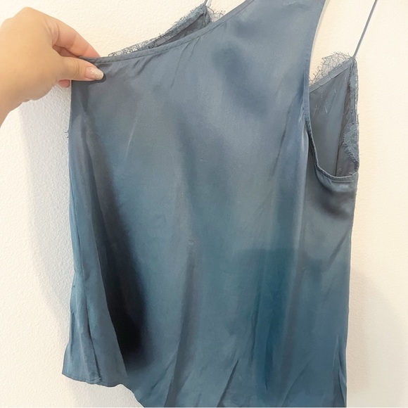 Cami NYC SILK RACERBACK CAMISOLE IN CALYPSO Blue Size Small S - Picture 6 of 7